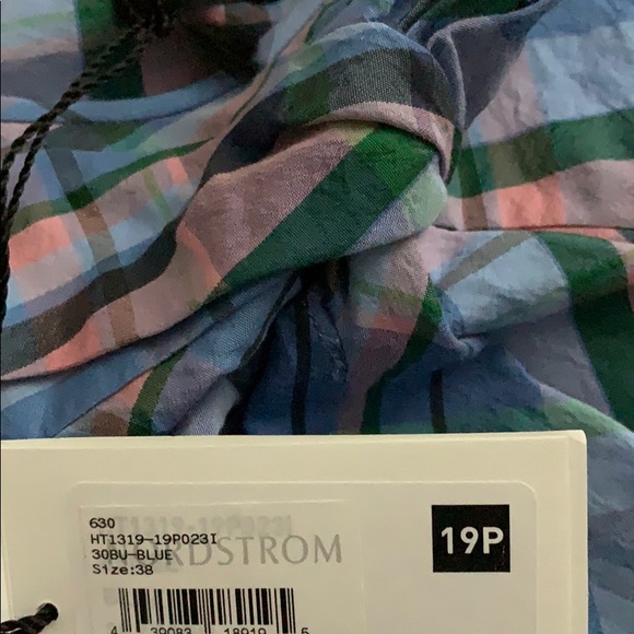 Isabel Marant Esmee Twisted Plaid Blouse - Picture 5 of 8